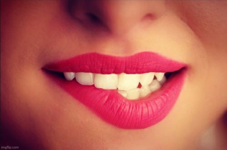 Biting lip | image tagged in biting lip | made w/ Imgflip meme maker