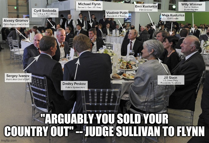 Flynn = treason | "ARGUABLY YOU SOLD YOUR COUNTRY OUT" -- JUDGE SULLIVAN TO FLYNN | image tagged in trump traitor | made w/ Imgflip meme maker