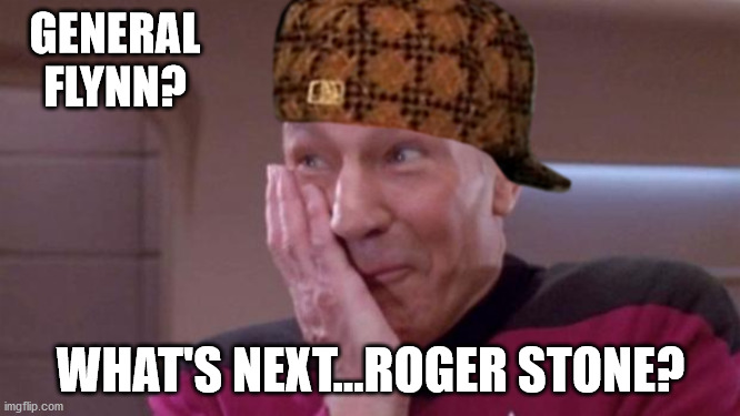 Maybe this will make it through... | GENERAL FLYNN? WHAT'S NEXT...ROGER STONE? | image tagged in picard oops,trump,comey,biden | made w/ Imgflip meme maker