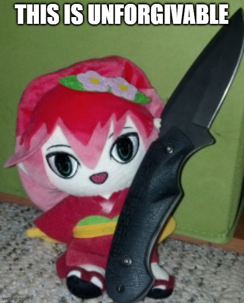 Knife Camellia | THIS IS UNFORGIVABLE | image tagged in knife camellia | made w/ Imgflip meme maker