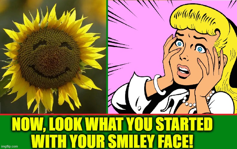 NOW, LOOK WHAT YOU STARTED    WITH YOUR SMILEY FACE! | made w/ Imgflip meme maker