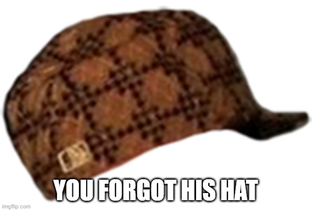 Scumbag Hat | YOU FORGOT HIS HAT | image tagged in scumbag hat | made w/ Imgflip meme maker