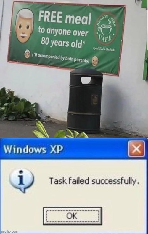 Task failed successfully | image tagged in task failed successfully,memes,funny,fail,old | made w/ Imgflip meme maker