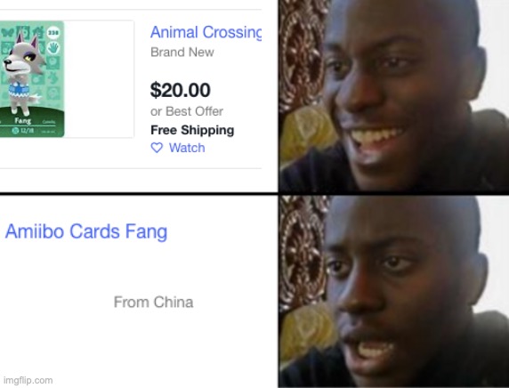 Shopping for Animal Crossing Amiibo cards right now be like | image tagged in oh yeah oh no | made w/ Imgflip meme maker