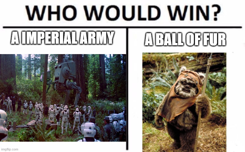 A IMPERIAL ARMY; A BALL OF FUR | image tagged in memes | made w/ Imgflip meme maker