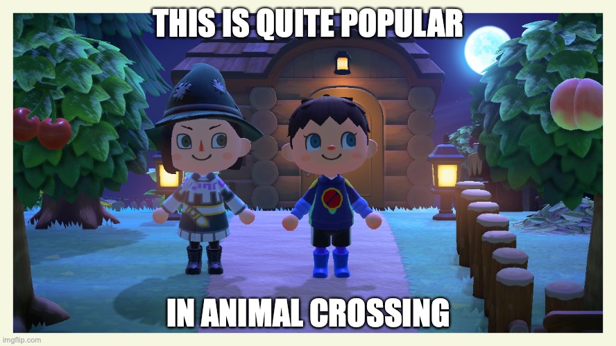 Battle Network Cosplay in Animal Crossing | THIS IS QUITE POPULAR; IN ANIMAL CROSSING | image tagged in animal crossing,memes,gaming,megaman battle network,megaman | made w/ Imgflip meme maker