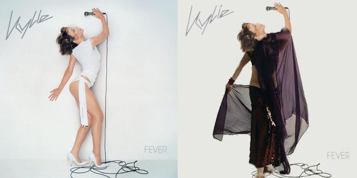 Kylie Fever album cover censored Blank Meme Template