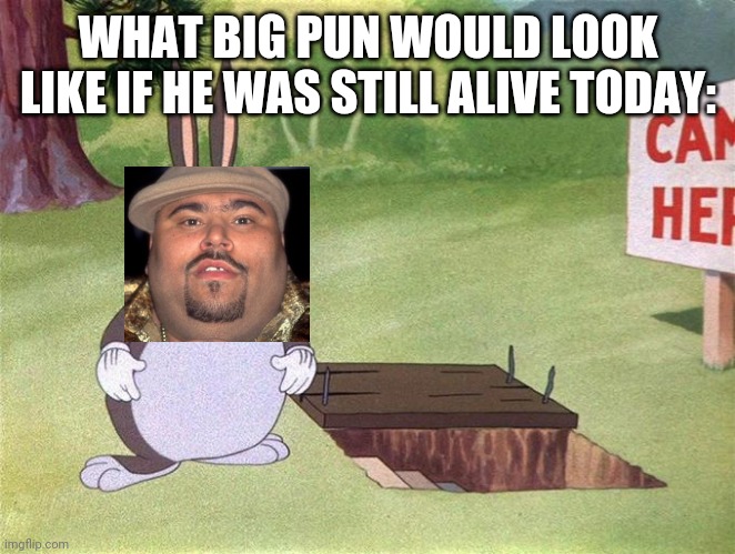 Big Pungus | WHAT BIG PUN WOULD LOOK LIKE IF HE WAS STILL ALIVE TODAY: | image tagged in big chungus | made w/ Imgflip meme maker