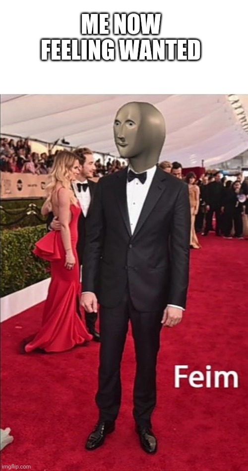 Feim | ME NOW FEELING WANTED | image tagged in feim | made w/ Imgflip meme maker