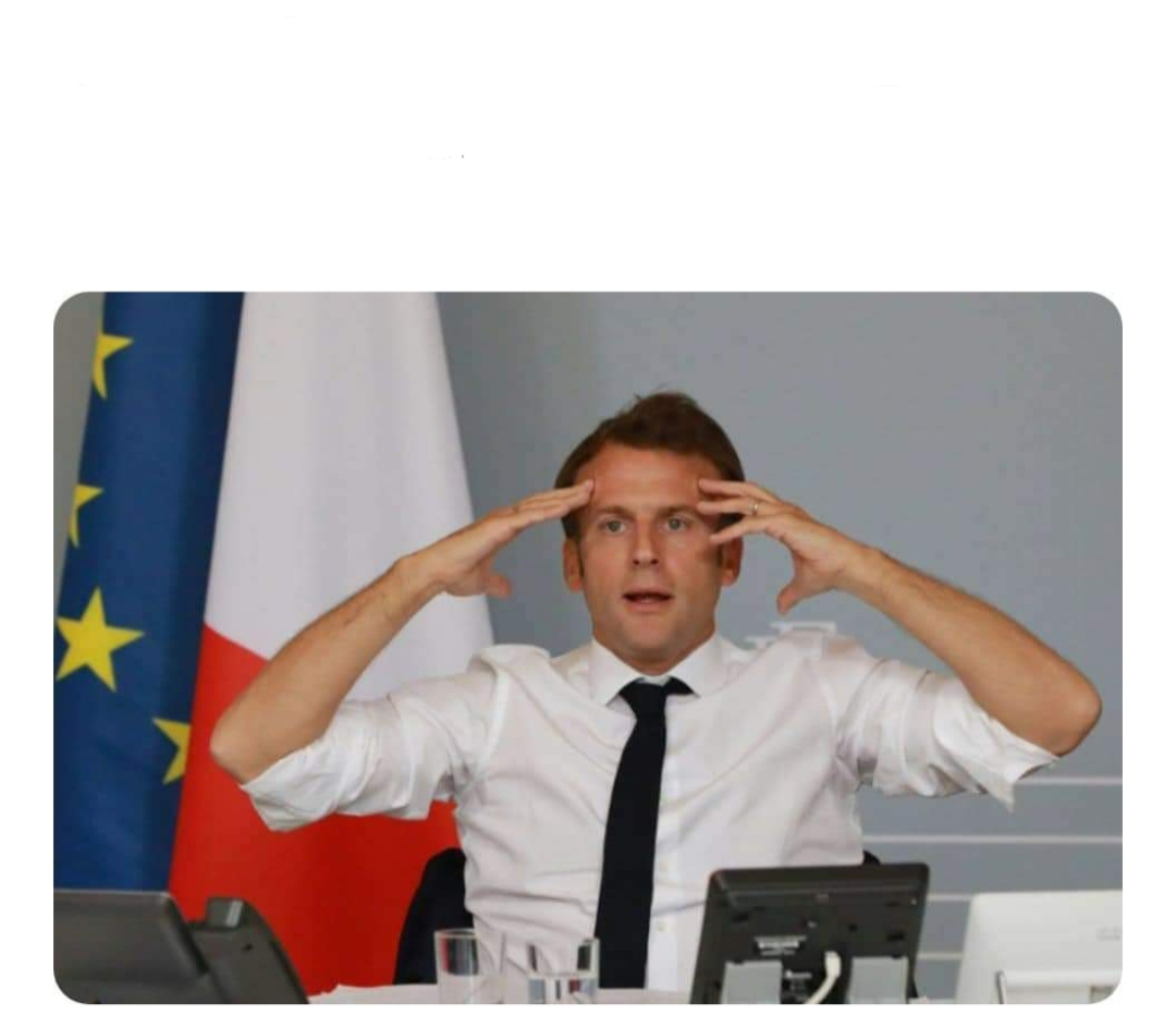 High Quality Macron mind blowned Blank Meme Template