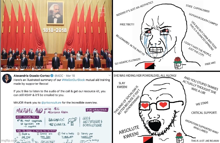 The angry crying face is a good indication of incoming cringe and this one doesn’t disappoint | image tagged in leftists,left wing,alexandria ocasio-cortez,communism,communist,cringe worthy | made w/ Imgflip meme maker
