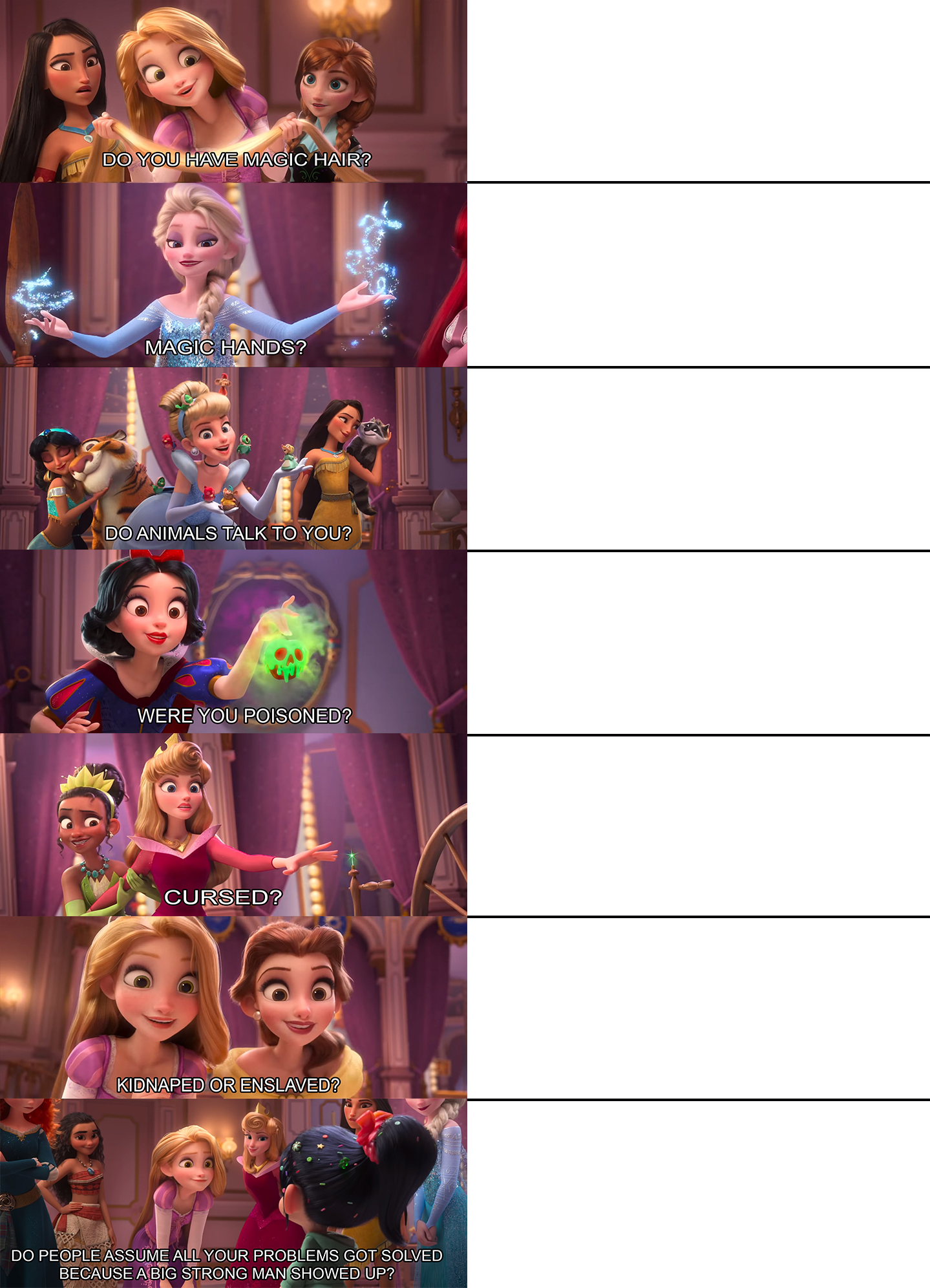 High Quality Disney Princess Blank Meme Template