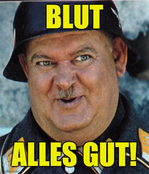 Seageant Schultz | BLUT ALLES GUT! | image tagged in seageant schultz | made w/ Imgflip meme maker