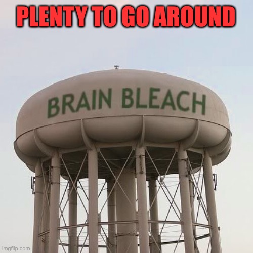 PLENTY TO GO AROUND | image tagged in brain bleach tower | made w/ Imgflip meme maker