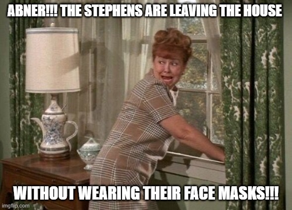 Those over 40 should get this. | ABNER!!! THE STEPHENS ARE LEAVING THE HOUSE; WITHOUT WEARING THEIR FACE MASKS!!! | image tagged in troll | made w/ Imgflip meme maker