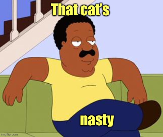 Cleveland brown  | That cat’s nasty | image tagged in cleveland brown | made w/ Imgflip meme maker