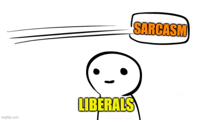 Over Your Head | SARCASM LIBERALS | image tagged in over your head | made w/ Imgflip meme maker