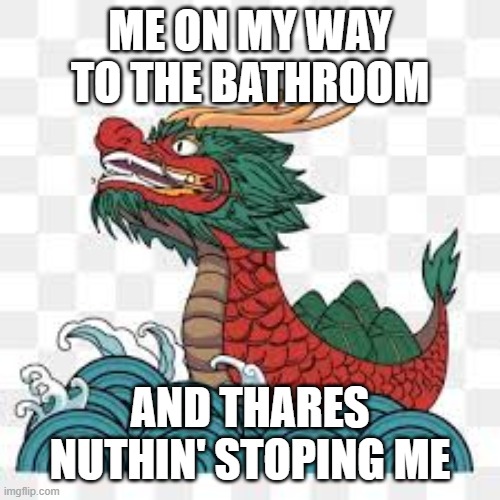 ME ON MY WAY TO THE BATHROOM; AND THARES NUTHIN' STOPING ME | image tagged in me on my way to the bathroom | made w/ Imgflip meme maker