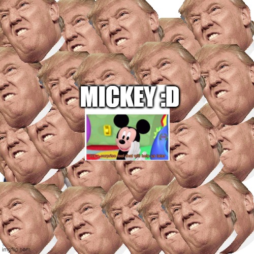 Blank Transparent Square | MICKEY :D | image tagged in memes,blank transparent square | made w/ Imgflip meme maker