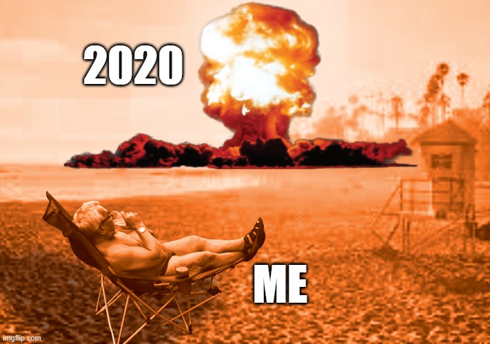 Pretty much sums things up... | 2020; ME | image tagged in 2020,coronavirus,world war 3,apocalypse,economy | made w/ Imgflip meme maker
