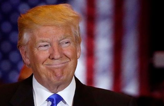 Trump goofy smiling stupid Blank Meme Template