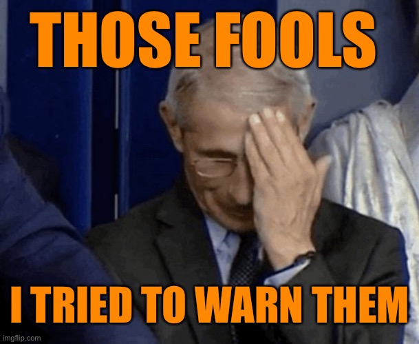 THOSE FOOLS I TRIED TO WARN THEM | made w/ Imgflip meme maker