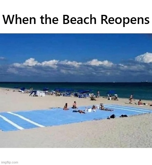 When the Beach Reopens; COVELL BELLAMY III | image tagged in when the beach reopens | made w/ Imgflip meme maker