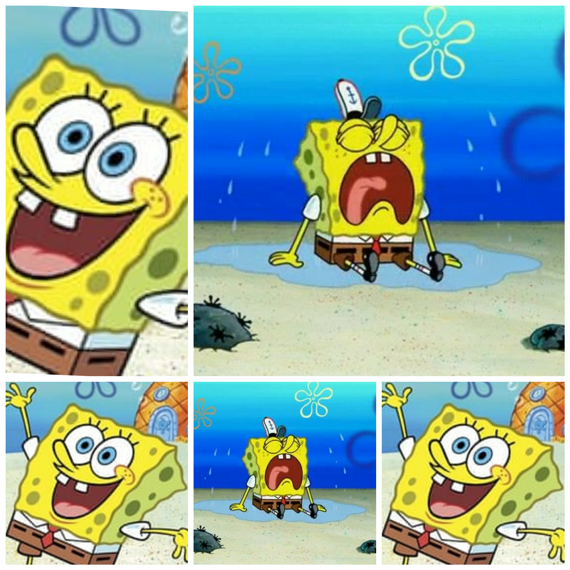 SpongeBob Doesn't care then is sad Blank Template - Imgflip