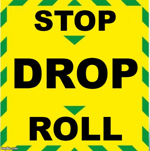 UK Covid Slogan | STOP; DROP; ROLL | image tagged in uk covid slogan | made w/ Imgflip meme maker