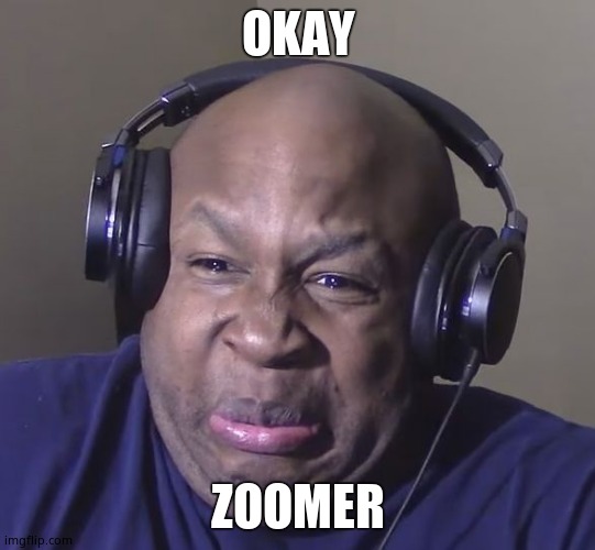 Cringe | OKAY ZOOMER | image tagged in cringe | made w/ Imgflip meme maker