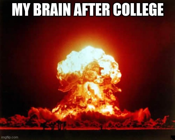 My brain after college Blank Meme Template