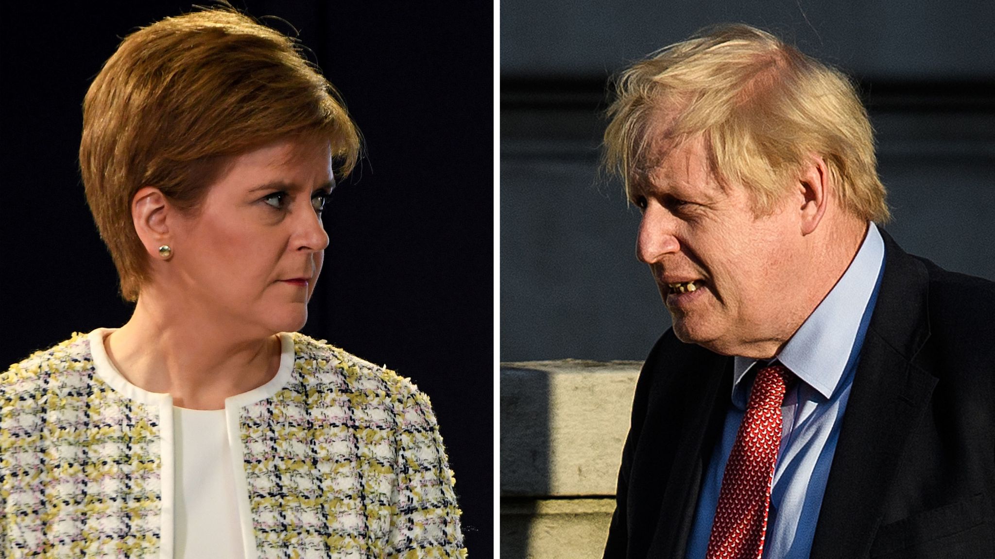 High Quality Nicola Sturgeon & Boris Johnson Blank Meme Template