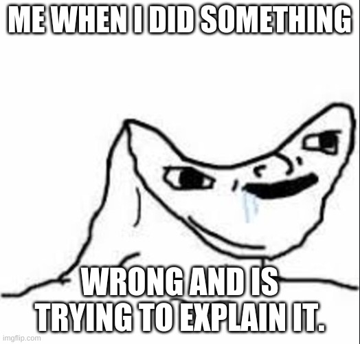 durp | ME WHEN I DID SOMETHING; WRONG AND IS TRYING TO EXPLAIN IT. | image tagged in durp | made w/ Imgflip meme maker