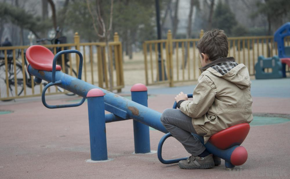 High Quality Lonely Seesaw Kid Blank Meme Template
