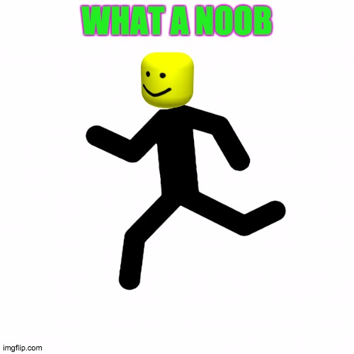 Noob Roblox | WHAT A NOOB | image tagged in roblox,roblox noob,memes | made w/ Imgflip meme maker