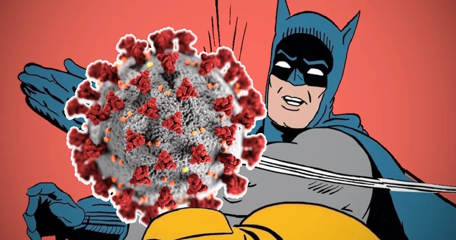 Batman Slapping COVID-19 Blank Meme Template