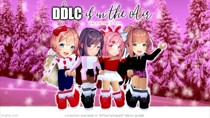 DDLC is in the air | DDLC | image tagged in love is in the air,ddlc,doki doki literature club | made w/ Imgflip meme maker