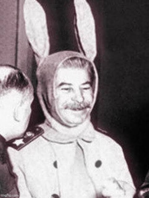 Blursed Stalin | image tagged in stalin,bunny | made w/ Imgflip meme maker