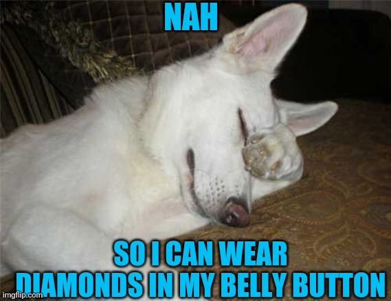 NAH SO I CAN WEAR DIAMONDS IN MY BELLY BUTTON | made w/ Imgflip meme maker