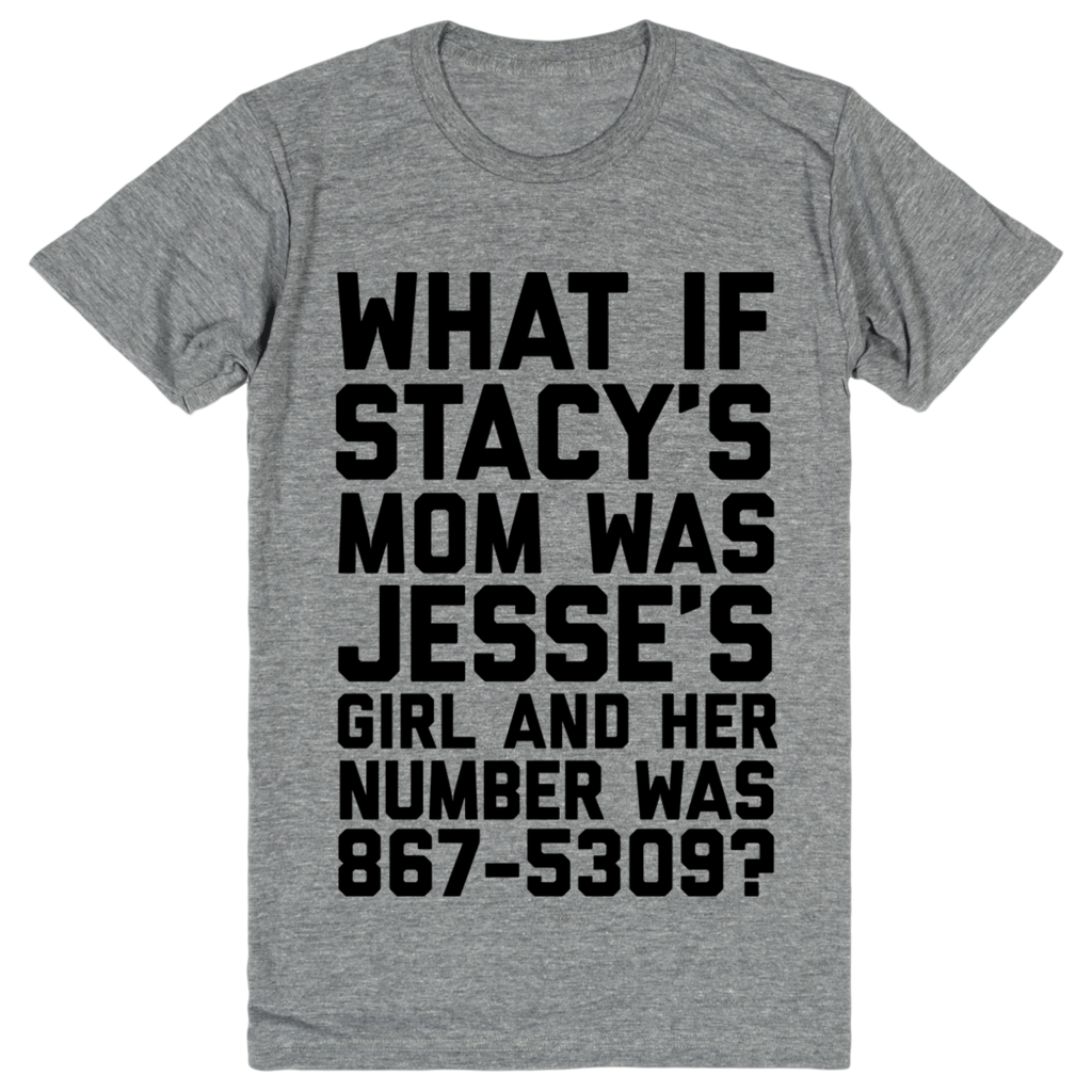 High Quality Stacy's Mom Jesse's Girl 867-5309 Blank Meme Template