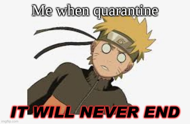 Me when quarantine; IT WILL NEVER END | image tagged in anonymous | made w/ Imgflip meme maker