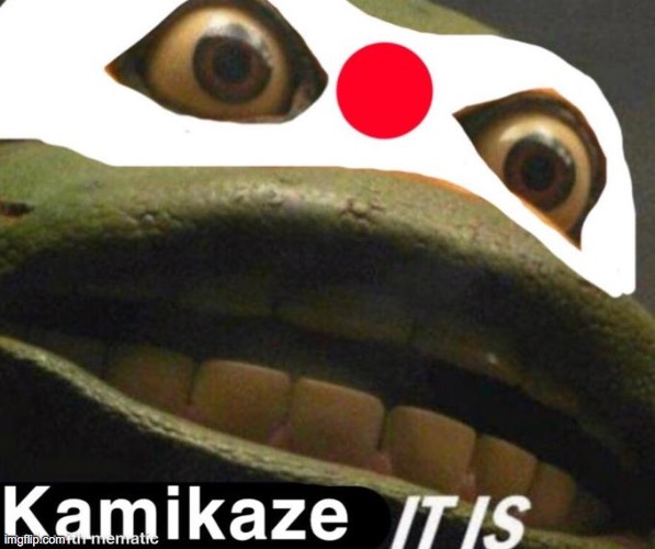 Kamikaze | image tagged in kamikaze | made w/ Imgflip meme maker