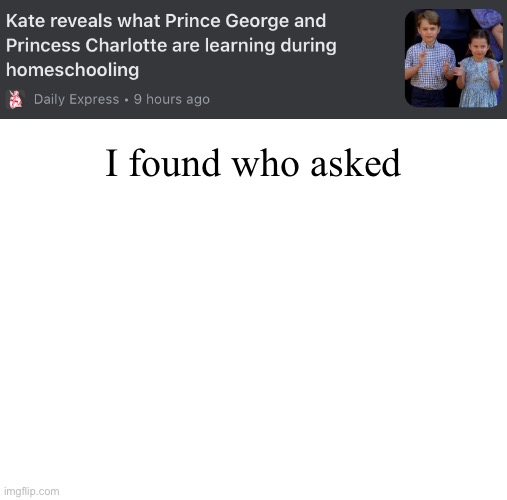 Why is this news | I found who asked | image tagged in blank white template,memes,funny,funny memes | made w/ Imgflip meme maker