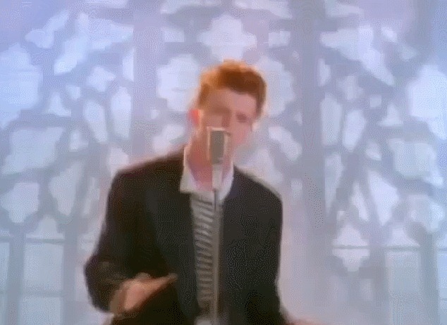 Rickroll Somebody using this GIF Blank Meme Template