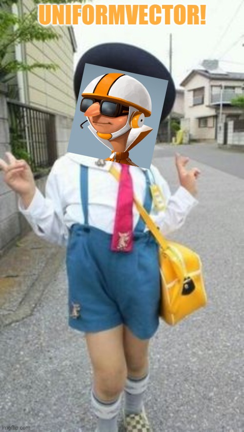 japanese student kid | UNIFORMVECTOR! | image tagged in japanese student kid | made w/ Imgflip meme maker