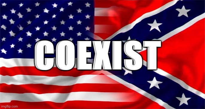 Southern love | COEXIST | image tagged in america | made w/ Imgflip meme maker