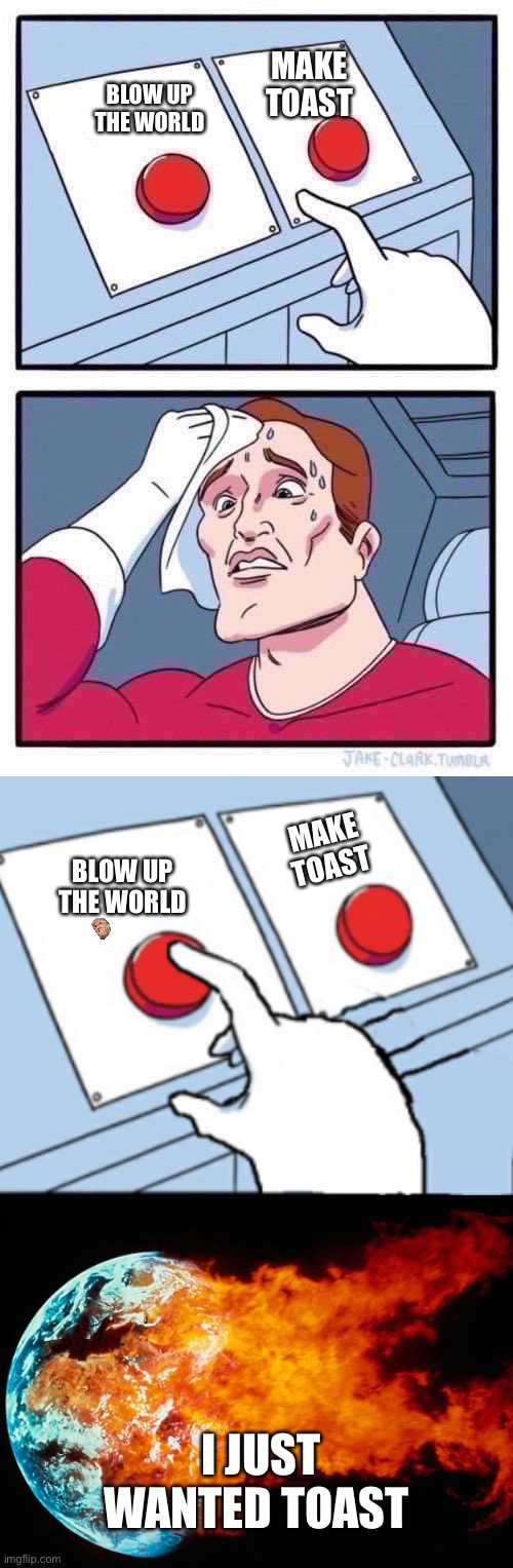 Image tagged in memes,two buttons Imgflip