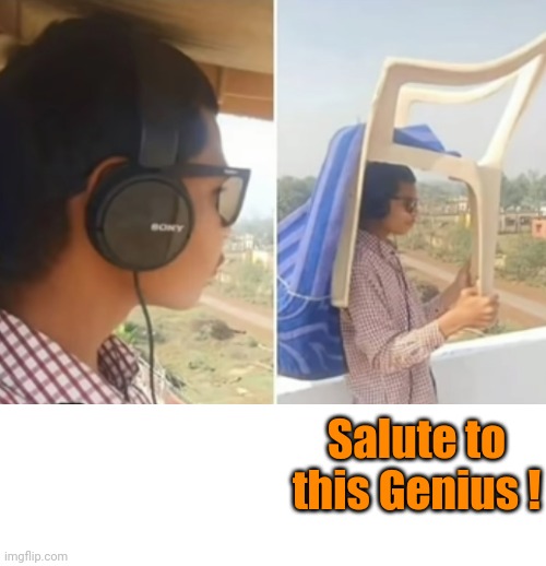 Salute to this Genius ! | image tagged in photography | made w/ Imgflip meme maker