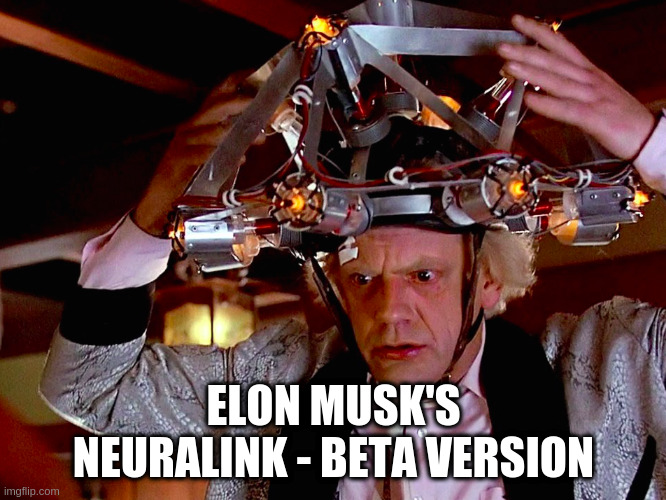 Neuralink beta | ELON MUSK'S NEURALINK - BETA VERSION | image tagged in neuralink,elon,musk | made w/ Imgflip meme maker