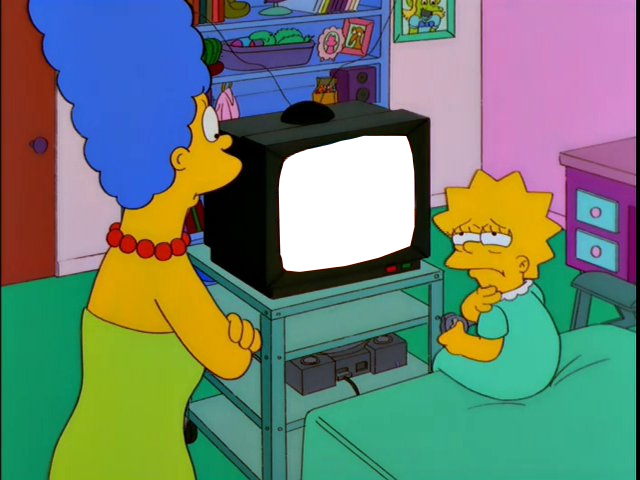 High Quality What Video Game is Lisa Simpson Playing Blank Meme Template